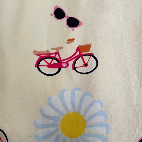 Hearts & Roses Bicycles Sunglasses Daisies Retro Swing Sleeveless Midi Dress 12 - Picture 9 of 11